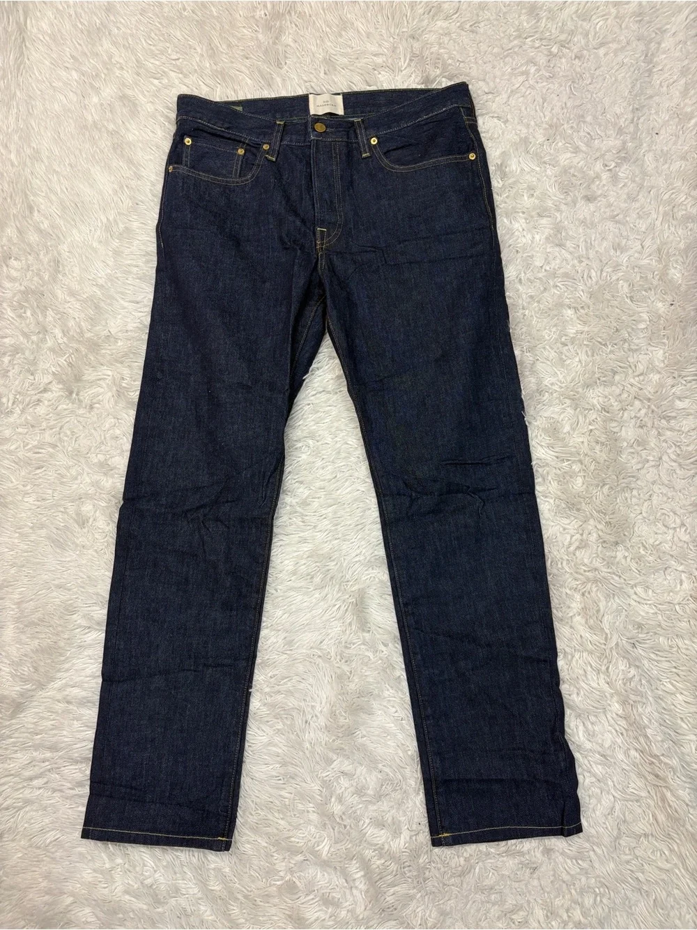 Sid Mashburn Non Selvedge Rinse Denim Slim Straight Jeans Blue
